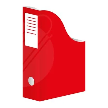 Archivační box Stojan na časopisy A4 karton. červený