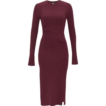 Dámské šaty ŠATY DKNY 115CM KNIT DRESS BURGUNDY