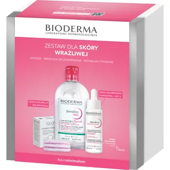 Kosmetická sada Bioderma Sensibio sada micelární voda na obličej 500 ml + pleťové sérum 30 ml + odličovací tamponky 3 ks