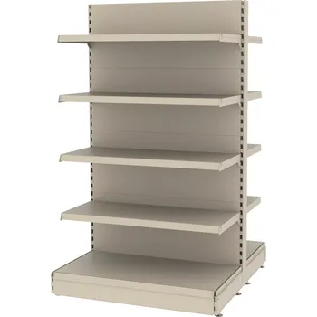 Prodejní regál Mago Oboustranný prodejní regál - V-170 cm L-103 cm (modul základní) - bílá RAL 9001 bílá krémová