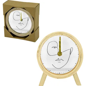 Hodiny Stolní hodiny Face, ø 13 cm, bílé 211241