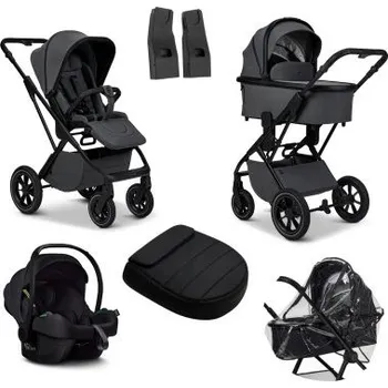 Kočárek Moon Piú Kombi Kompletní kočárek - Anthra/Black Matt