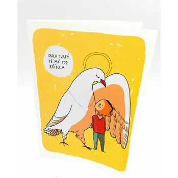 Timotej.cz Přání: Duch svatý tě má pod křídlem - 2 barvy Barva: Žluté s bílou obálkou