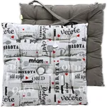 HOME ELEMENTS Podsedák prošívaný 40x40 cm, Dobrou chuť