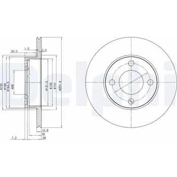 Brzdový kotouč Brzdový kotouč DELPHI BG2215