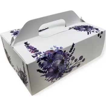Svatební dekorace Svatební krabička výslužková Lila 26x18x9,5 cm