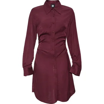 Dámské šaty ŠATY DKNY WOVEN DRESS BURGUNDY