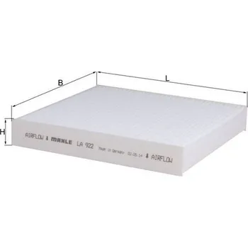 Ventilátor topení a klimatizace Filtr, vzduch v interiéru MAHLE LA 922
