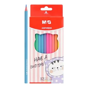 Pastelka Pastelky šestihranné M&G So Many Cats Pastel - sada 12 ks