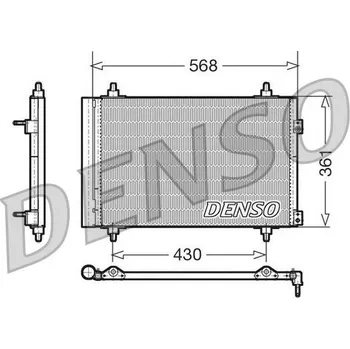 Výparník klimatizace Kondenzátor, klimatizace DENSO DCN07008