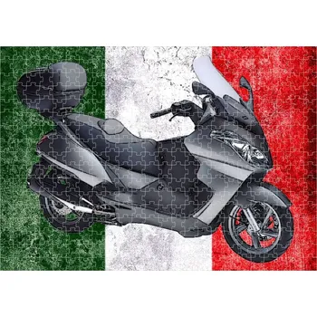 Puzzle Puzzle s motorkou Aprilia Atlantic 500 (foto puzzle MOTORKA)