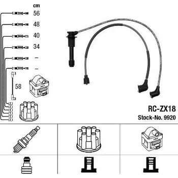 Zapalovací kabel Sada kabelů pro zapalování NGK 9920
