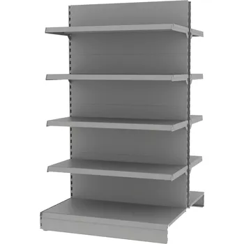 Prodejní regál Mago Oboustranný prodejní regál - V-170 cm L-101,5 cm (modul rozšíření) - šedá