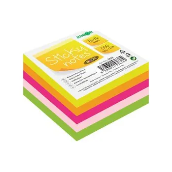 Blok Blok/kostka samolepicí Sticky Notes - Neon 76x76 mm/500 l.
