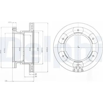 Brzdový kotouč Brzdový kotouč DELPHI BG9069