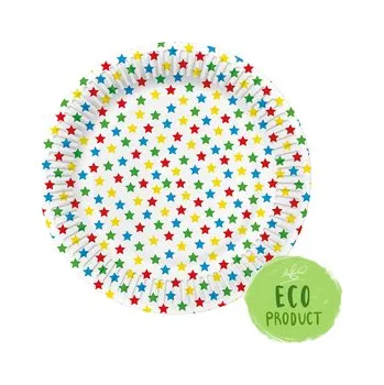 Talíř Papírový talíř PAW Eco 23 cm Stars