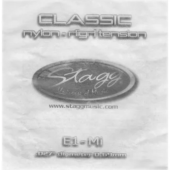 Příslušenství pro strunný nástroj Stagg CLH-B2N, struna "H", nylon, vysoké pnutí, 12ks