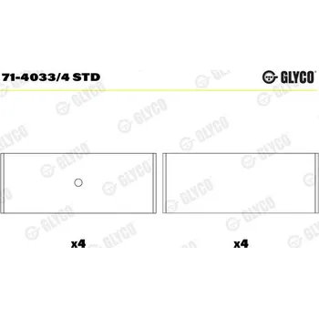 Ojnice Ojniční ložisko GLYCO 71-4033/4 STD