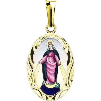 Přívěsek Aljančič Panna Maria Zázračná gravírovaný medailon 455R zlato