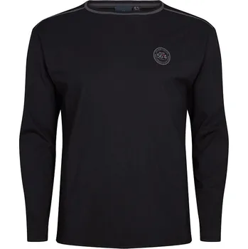 Pánské tričko Pánské tričko 99815 NORTH 56°4 černé s potiskem 5XL - 8XL dlouhý rukáv NORTH 56°4 - 6XL