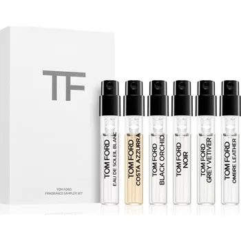 Unisex parfém TOM FORD Signature TOM FORD Black Orchid 1,5 ml + TOM FORD Noir Extreme 1,5 ml + TOM FORD Ombré Leather 1,5 ml + TOM FORD Eau de Soleil Blanc 1,5 ml + TOM FORD Costa Azzurra 1,5 ml + TOM FORD Grey Vetiver 1,5 ml