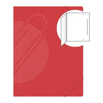 Archivační box Odkládací mapa bez klop s gumičkou PREŠPÁN 250 - červená