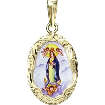 Přívěsek Aljančič Nanebevstoupení Blahoslavené Panny Marie madonka gravírovaná 452R zlato