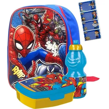 Dětský batoh Dětský batoh SPIDER-MAN s boxem na svačinu a láhví na vodu