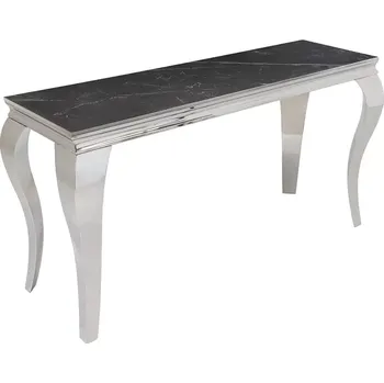 Konzolový stolek Konzolový stolek MODERN BAROCCO 140 CM chrom slinutý kámen