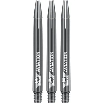 Příslušenství pro šipky Násadky na šipky Bull&#039;s Aviation hliníkové dlouhé šedé