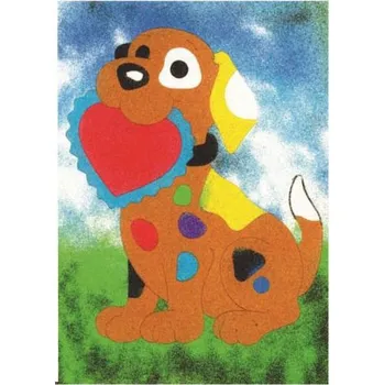 Obraz PIASKOWE OBRAZKI Pískové obrázky - malování pískem s motivem psa