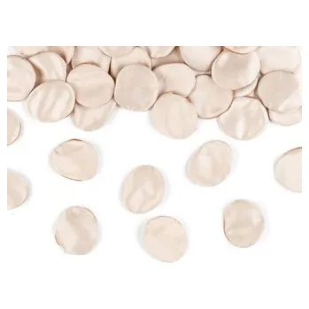 Svatební dekorace Lístky růží textilní jemné, béžové - 100 ks