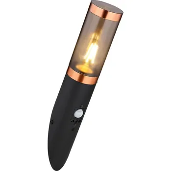 Venkovní osvětlení Globo 3157BCS-Venkovní nás. svít. se senzo. BOSTON 1xE27/15W/230V IP44 černá/měď