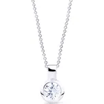 Cutie Jewellery Minimalistický přívěsek z bílého zlata Z8005-40-10-X-2 + 2 měsíce na vrácení zboží