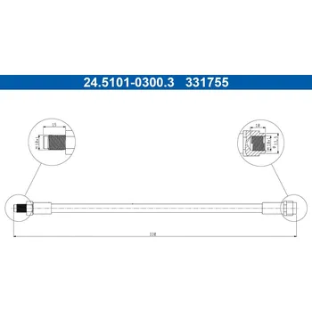 Brzdová hadice Brzdová hadice ATE 24.5101-0300.3