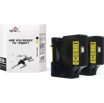 Pásek do tiskárny Páska TB Print pro DYMO, černý tisk na žluté, 12 mm, 2 ks