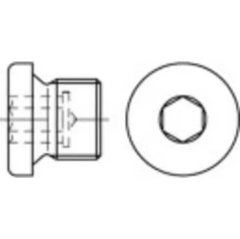 Šroub TOOLCRAFT TO-9988869 závěrné šrouby 1/8 Zoll vnitřní šestihran DIN 908 nerezová ocel A4 25 ks