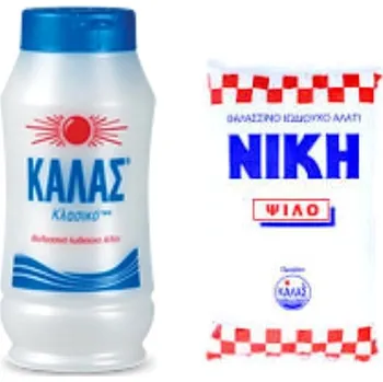 Koření KALAS Jemná mořská sůl CLASSIC 400 g + NIKI Jemná jodizovaná 500 g