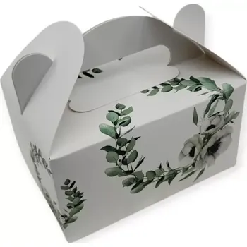 Svatební dekorace Svatební krabička výslužková Oliva 13x9x7 cm