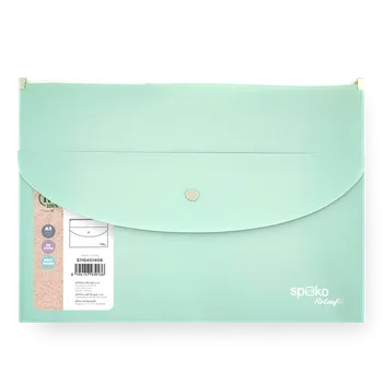 Spoko ReLeaf obálka se zipem A5 zelená