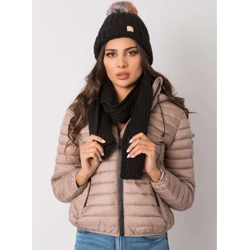 Šála Rue Paris Dámský set čepice a šály Laskaris černá One size