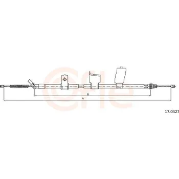 Brzdový systém Tažné lanko, parkovací brzda COFLE 17.0327