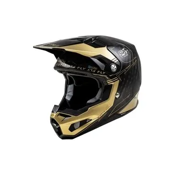 Helma na motorku Mx Helma Fly Racing Formula S Carbon Legacy Helmet Black / Gold (2024), Velikost XL (61-62cm)