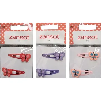 Zansot Dětská Sponka na vlasy 2 ks, 3 ks růžová+červená+fialová