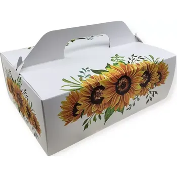 Svatební dekorace Svatební krabička výslužková Yellow 26x18x9,5 cm