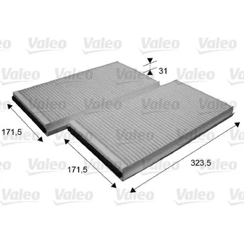 Ventilátor topení a klimatizace Filtr, vzduch v interiéru VALEO 698863