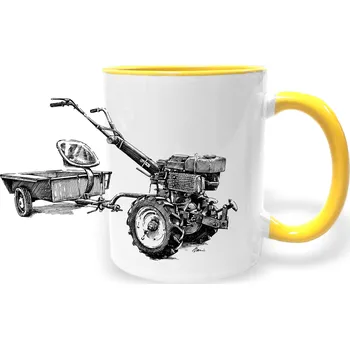 Hrnek - Zahradní malotraktor Barva: Žlutá