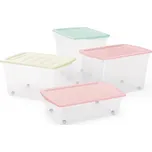 Multibox s víkem na kolečkách 30l