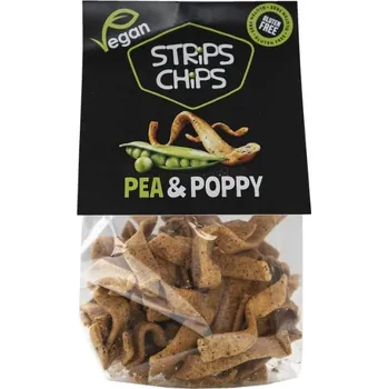 Slaná pochutina Strips chips Hrách & Mák LOMEO 80 g