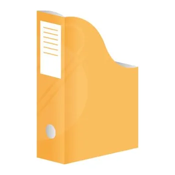Archivační box Stojan na časopisy A4 karton. žlutý